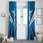 Geelong Cats Australian Football Window Curtain Fierce Wildcat Mascot - Bold Team Colors