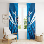 Geelong Cats Australian Football Window Curtain Fierce Wildcat Mascot - Bold Team Colors