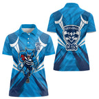 Geelong Cats Australian Football Women Polo Shirt Fierce Wildcat Mascot - Bold Team Colors