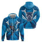 Geelong Cats Australian Football Zip Hoodie Fierce Wildcat Mascot - Bold Team Colors