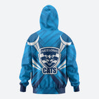 Geelong Cats Australian Football Zip Hoodie Fierce Wildcat Mascot - Bold Team Colors