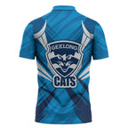 Geelong Cats Australian Football Zipper Polo Shirt Fierce Wildcat Mascot - Bold Team Colors