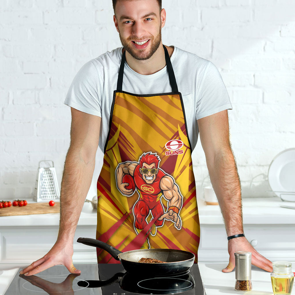 Gold Coast Suns Australian Football Apron Heroic Solar Mascot - Bold Team Colors
