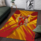 Gold Coast Suns Australian Football Area Rug Heroic Solar Mascot - Bold Team Colors