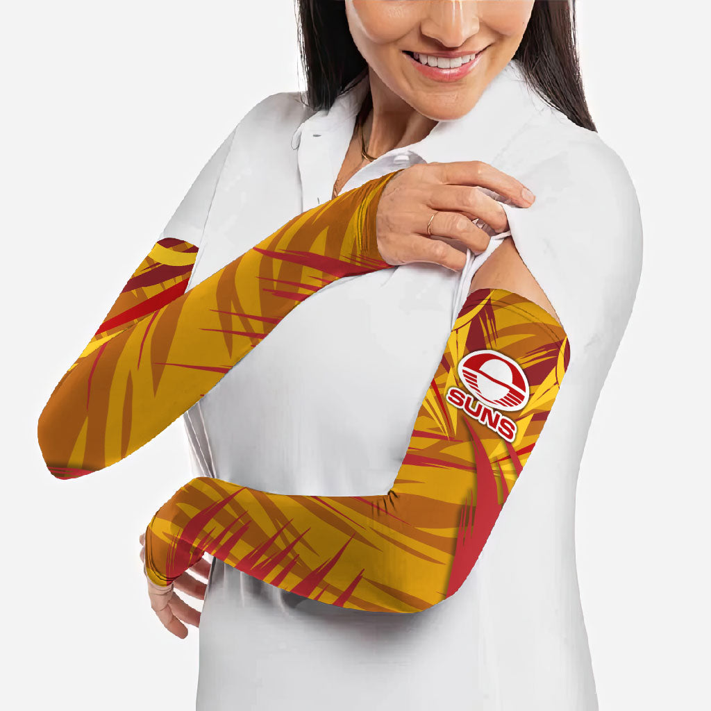 Gold Coast Suns Australian Football Arm Sleeves Heroic Solar Mascot - Bold Team Colors