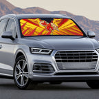 Gold Coast Suns Australian Football Auto Sun Shade Heroic Solar Mascot - Bold Team Colors