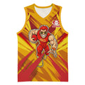 Gold Coast Suns Australian Football Basketball Jersey Heroic Solar Mascot - Bold Team Colors