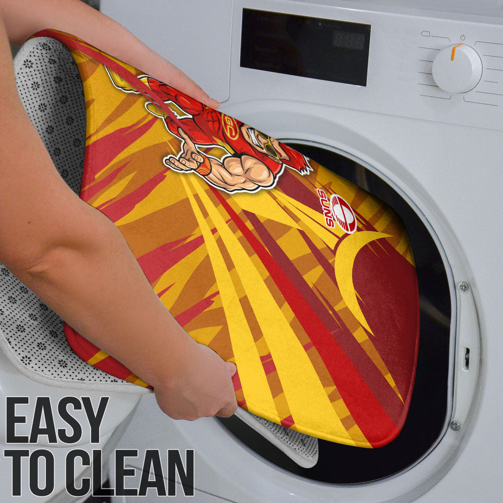 Gold Coast Suns Australian Football Bathroom Set Heroic Solar Mascot - Bold Team Colors