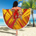 Gold Coast Suns Australian Football Beach Blanket Heroic Solar Mascot - Bold Team Colors