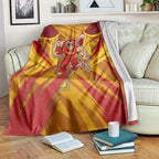 Gold Coast Suns Australian Football Blanket Heroic Solar Mascot - Bold Team Colors