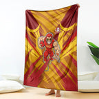 Gold Coast Suns Australian Football Blanket Heroic Solar Mascot - Bold Team Colors
