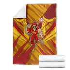 Gold Coast Suns Australian Football Blanket Heroic Solar Mascot - Bold Team Colors