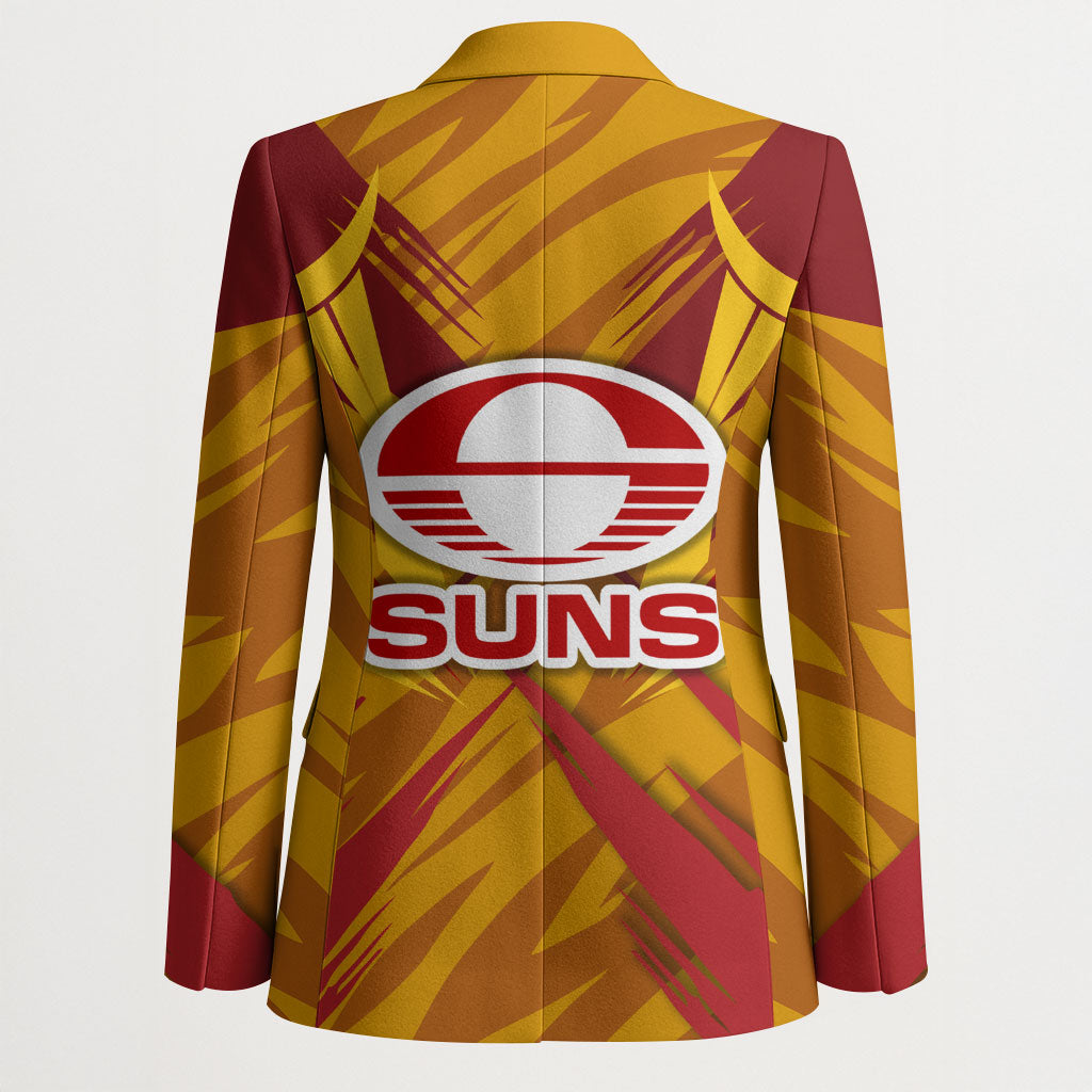 Gold Coast Suns Australian Football Blazer Heroic Solar Mascot - Bold Team Colors