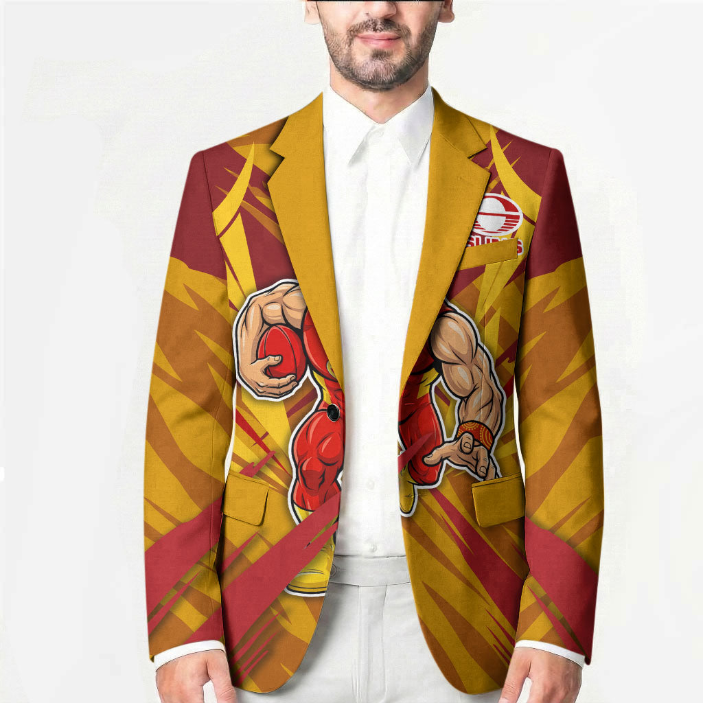Gold Coast Suns Australian Football Blazer Heroic Solar Mascot - Bold Team Colors