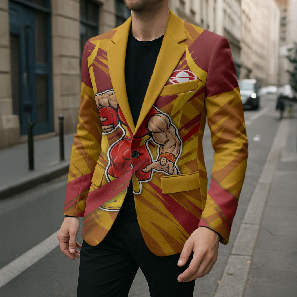 Gold Coast Suns Australian Football Blazer Heroic Solar Mascot - Bold Team Colors