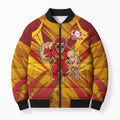 Gold Coast Suns Australian Football Bomber Puffer Jacket Heroic Solar Mascot - Bold Team Colors