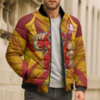 Gold Coast Suns Australian Football Bomber Puffer Jacket Heroic Solar Mascot - Bold Team Colors