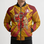 Gold Coast Suns Australian Football Bomber Puffer Jacket Heroic Solar Mascot - Bold Team Colors
