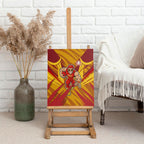 Gold Coast Suns Australian Football Canvas Wall Art Heroic Solar Mascot - Bold Team Colors