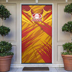 Gold Coast Suns Australian Football Door Cover Heroic Solar Mascot - Bold Team Colors
