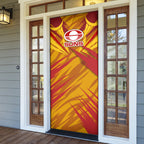 Gold Coast Suns Australian Football Door Cover Heroic Solar Mascot - Bold Team Colors