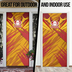 Gold Coast Suns Australian Football Door Cover Heroic Solar Mascot - Bold Team Colors