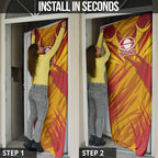 Gold Coast Suns Australian Football Door Cover Heroic Solar Mascot - Bold Team Colors