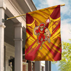 Gold Coast Suns Australian Football Garden Flag Heroic Solar Mascot - Bold Team Colors