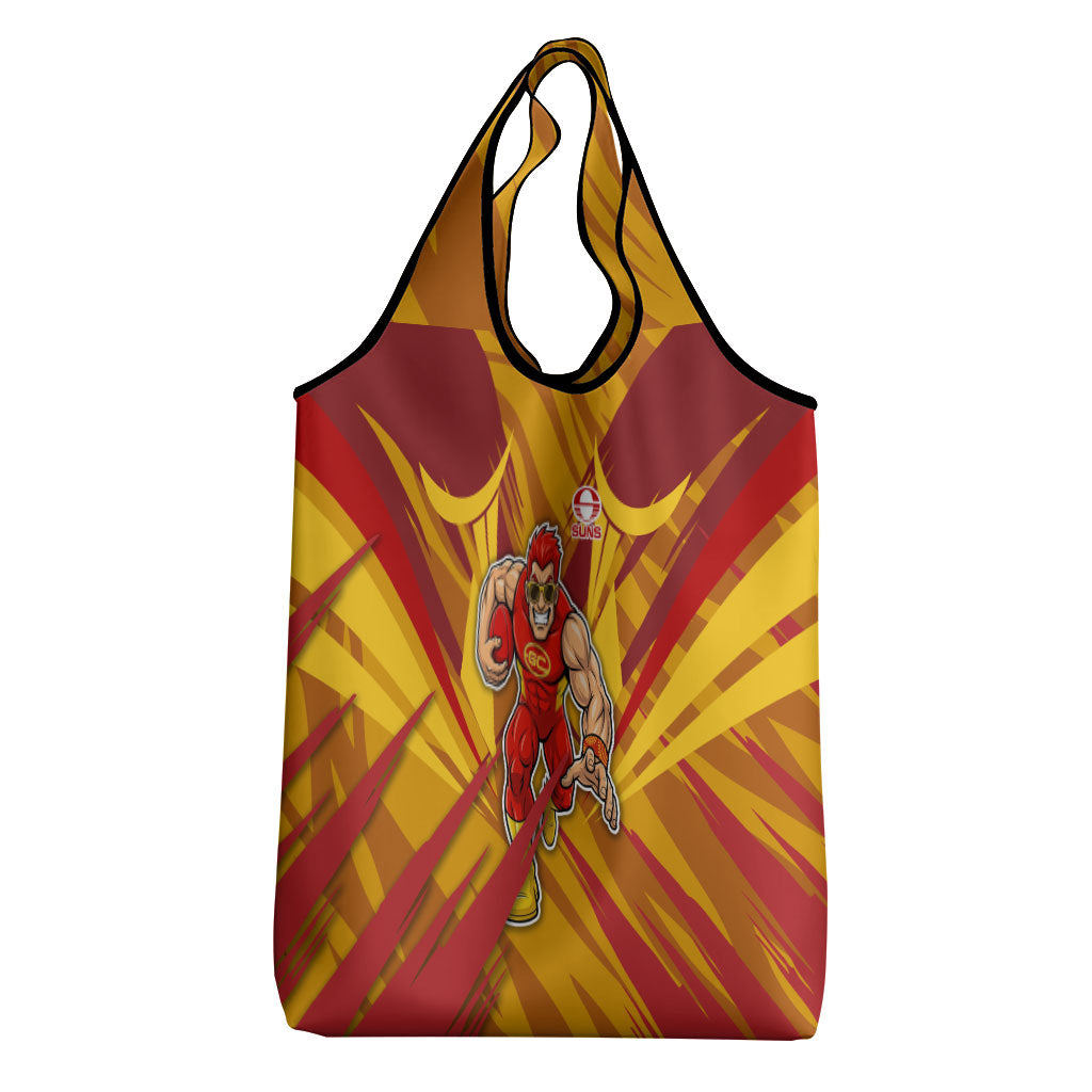 Gold Coast Suns Australian Football Grocery Bag Heroic Solar Mascot - Bold Team Colors