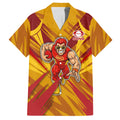 Gold Coast Suns Australian Football Hawaiian Shirt Heroic Solar Mascot - Bold Team Colors