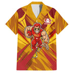 Gold Coast Suns Australian Football Hawaiian Shirt Heroic Solar Mascot - Bold Team Colors