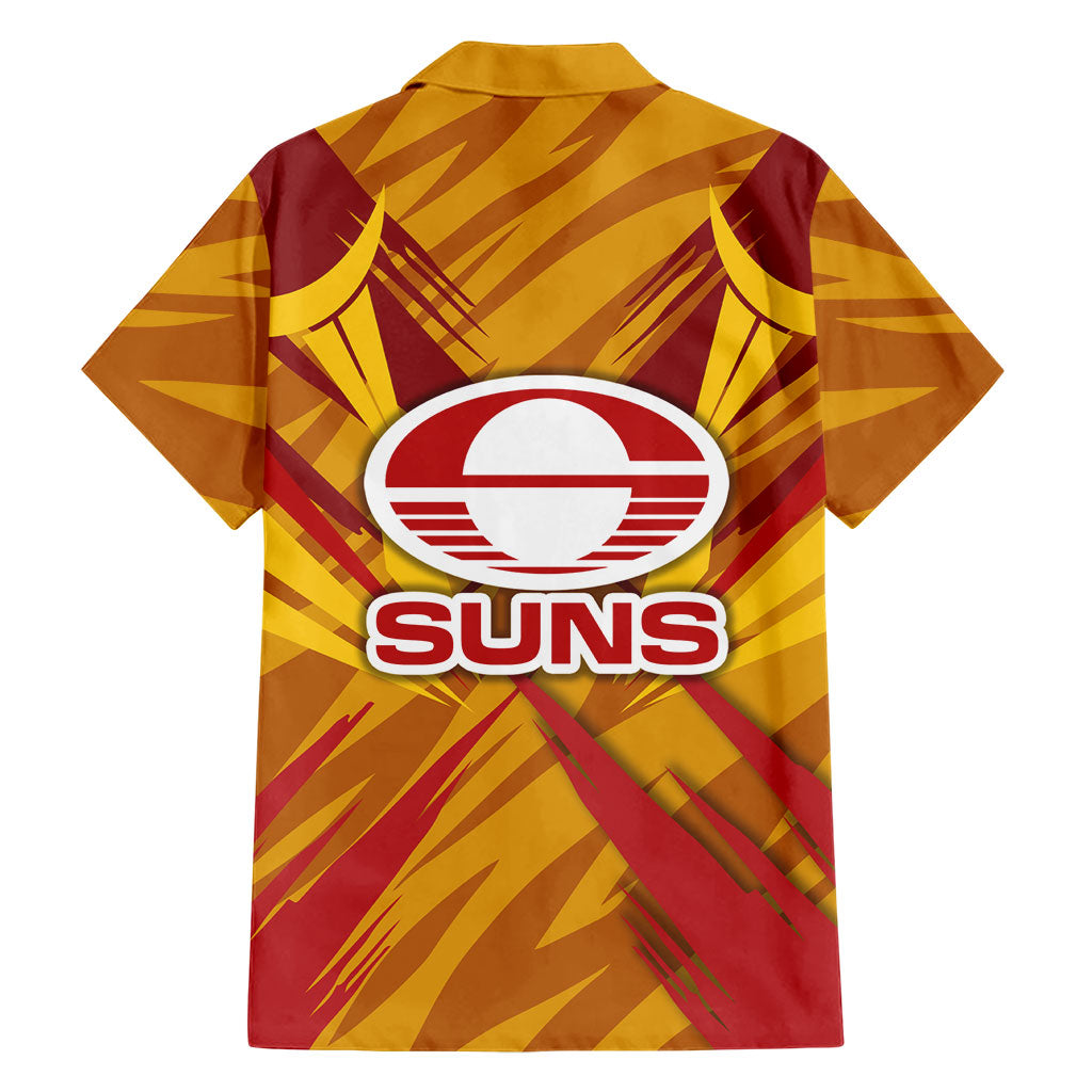Gold Coast Suns Australian Football Hawaiian Shirt Heroic Solar Mascot - Bold Team Colors