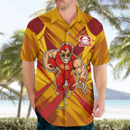 Gold Coast Suns Australian Football Hawaiian Shirt Heroic Solar Mascot - Bold Team Colors