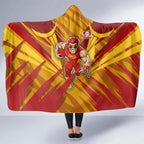 Gold Coast Suns Australian Football Hooded Blanket Heroic Solar Mascot - Bold Team Colors