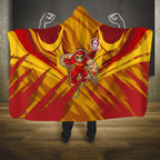 Gold Coast Suns Australian Football Hooded Blanket Heroic Solar Mascot - Bold Team Colors