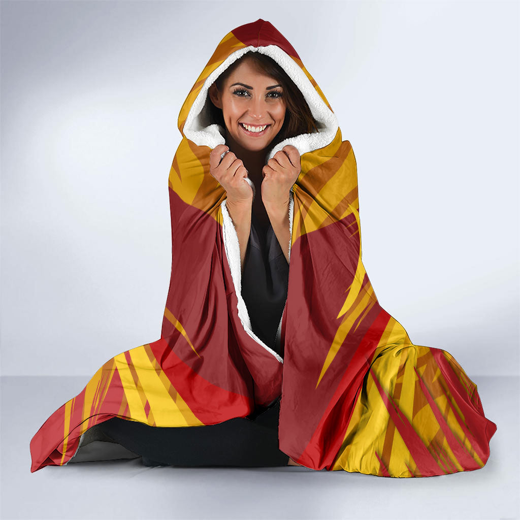 Gold Coast Suns Australian Football Hooded Blanket Heroic Solar Mascot - Bold Team Colors