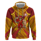 Gold Coast Suns Australian Football Hoodie Heroic Solar Mascot - Bold Team Colors