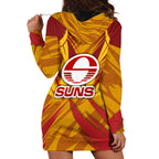 Gold Coast Suns Australian Football Hoodie Dress Heroic Solar Mascot - Bold Team Colors