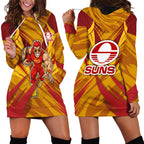 Gold Coast Suns Australian Football Hoodie Dress Heroic Solar Mascot - Bold Team Colors