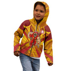 Gold Coast Suns Australian Football Kid Hoodie Heroic Solar Mascot - Bold Team Colors