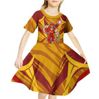 Gold Coast Suns Australian Football Kid Short Sleeve Dress Heroic Solar Mascot - Bold Team Colors
