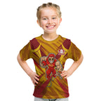 Gold Coast Suns Australian Football Kid T Shirt Heroic Solar Mascot - Bold Team Colors