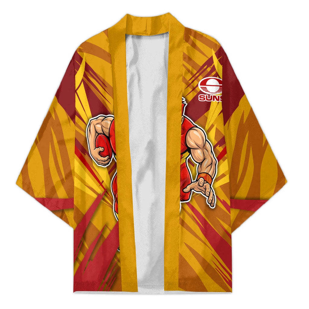 Gold Coast Suns Australian Football Kimono Heroic Solar Mascot - Bold Team Colors