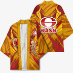 Gold Coast Suns Australian Football Kimono Heroic Solar Mascot - Bold Team Colors