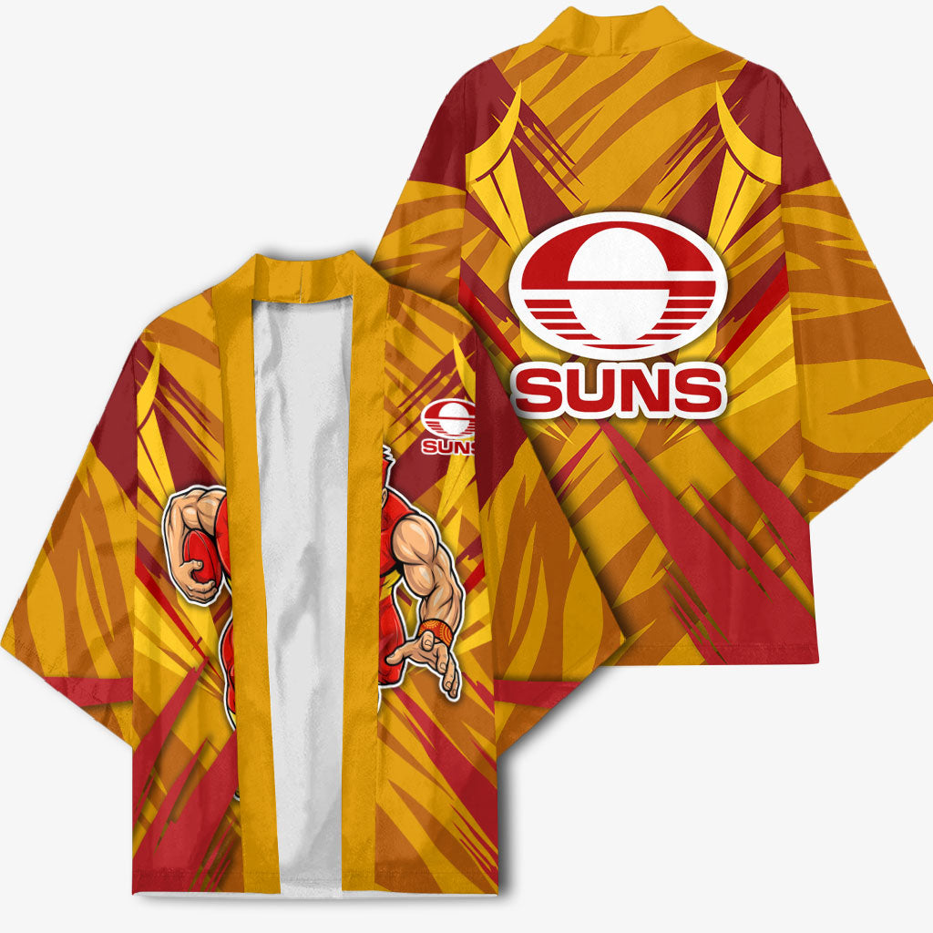 Gold Coast Suns Australian Football Kimono Heroic Solar Mascot - Bold Team Colors