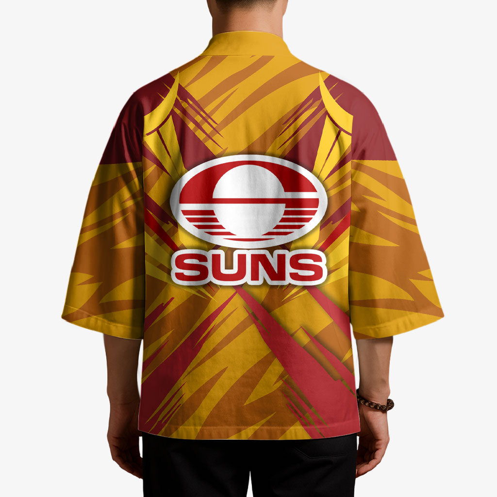Gold Coast Suns Australian Football Kimono Heroic Solar Mascot - Bold Team Colors