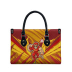 Gold Coast Suns Australian Football Leather Bag Heroic Solar Mascot - Bold Team Colors