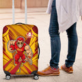 Gold Coast Suns Australian Football Luggage Cover Heroic Solar Mascot - Bold Team Colors