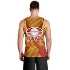 Gold Coast Suns Australian Football Men Tank Top Heroic Solar Mascot - Bold Team Colors