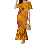 Gold Coast Suns Australian Football Mermaid Dress Heroic Solar Mascot - Bold Team Colors